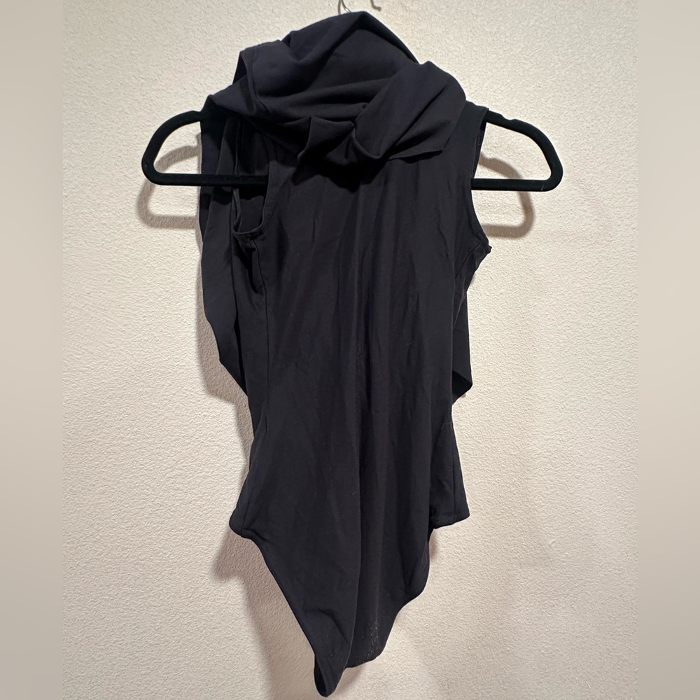 Blackmilk Matte Black Hooded Bodysuit - Picture 4 of 6